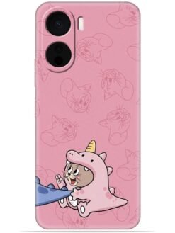 Pink cartoon Soft Silicone Mobile Case for Vivo Y16