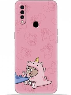 Pink cartoon Soft Silicone Mobile Case for Oppo A31