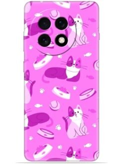 Pink cats design Soft Silicone Mobile Case for Oneplus 13R (5G)