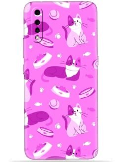 Pink cats design Soft Silicone Mobile Case for Vivo S1