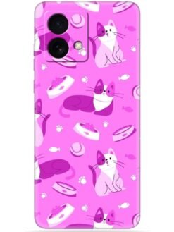 Pink cats design Soft Mobile Cover for Motorola Moto G84 (5G)
