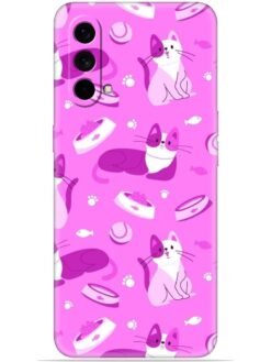 Pink cats design Soft Mobile Cover for Oneplus Nord Ce (5G)