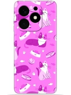 Pink cats design Soft Mobile Cover for Tecno Spark 20/20C
