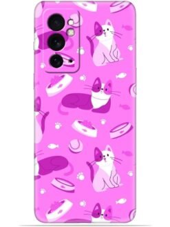 Pink cats design Soft Mobile Cover for Oneplus 9RT (5G)