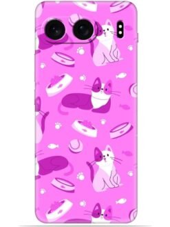 Pink cats design Soft Mobile Cover for Oneplus Nord 4 (5G)