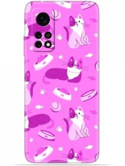 Pink cats design Soft Mobile Cover for Xiaomi Mi 10T Pro (5G)