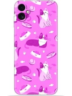 Pink cats design Soft Mobile Cover for Samsung Galaxy F04