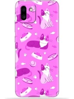 Pink cats design Soft Silicone Mobile Case for Samsung Galaxy A03