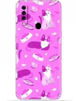 Pink cats design Soft Silicone Mobile Case for Oppo A31