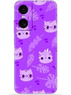 Purple cats design Soft Silicone Mobile Case for Tecno Pop 6 Pro