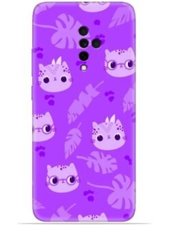 Purple cats design Soft Silicone Mobile Case for Vivo S1 Pro