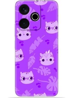 Purple cats design Soft Silicone Mobile Case for Xiaomi Redmi 13 (5G)