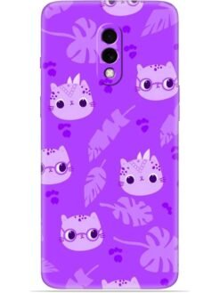 Purple cats design Soft Mobile Cover for Oneplus 7