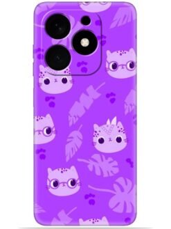 Purple cats design Soft Mobile Cover for Tecno Spark 20/20C