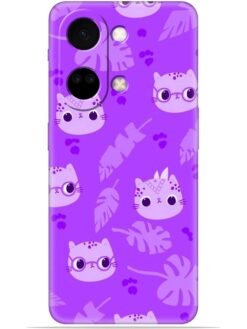 Purple cats design Soft Mobile Cover for Oneplus Nord 3 (5G)