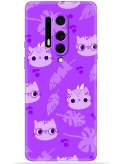 Purple cats design Soft Mobile Cover for Oneplus 8 Pro
