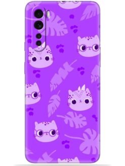 Purple cats design Soft Mobile Cover for Oneplus Nord