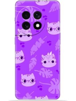 Purple cats design Soft Mobile Cover for Oneplus 11 (5G)