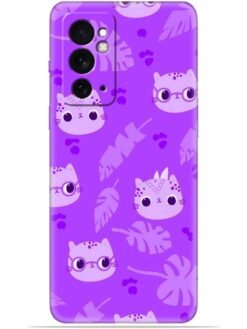 Purple cats design Soft Mobile Cover for Oneplus 9RT (5G)