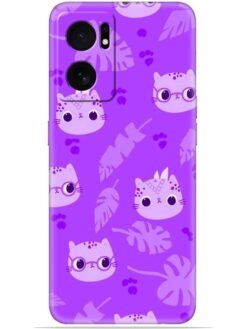 Purple cats design Soft Mobile Cover for Oneplus Nord Ce 2 (5G)