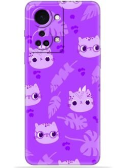 Purple cats design Soft Mobile Cover for Oneplus Nord 2T (5G)