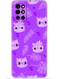 Purple cats design Soft Mobile Cover for Oneplus 9R (5G)