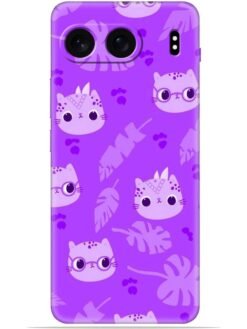 Purple cats design Soft Mobile Cover for Oneplus Nord 4 (5G)
