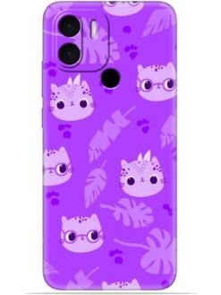 Purple cats design Soft Mobile Cover for Poco C51