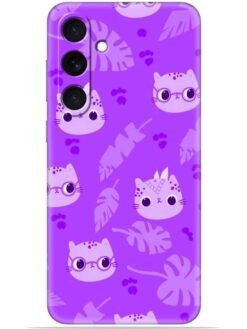 Purple cats design Soft Mobile Cover for Samsung Galaxy S24 Fe (5G)