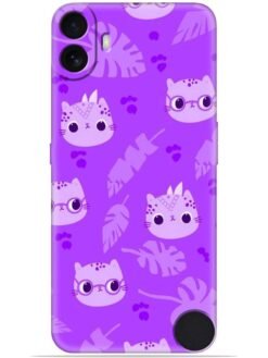 Purple cats design Soft Mobile Cover for Nothing CMF Phone 1