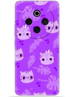 Purple cats design Soft Mobile Cover for Vivo T4 (5G)