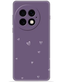 Purple heart design Soft Silicone Mobile Case for Oneplus 13 (5G)