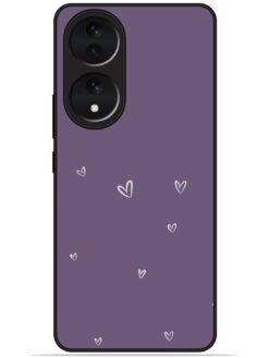 Purple heart design Glossy Metal TPU Phone Cover for Vivo Y100 (5G)/Y100A (5G)