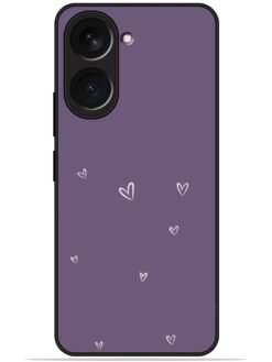 Purple heart design Glossy Metal TPU Phone Cover for Vivo Y18/Y18E/Y18i/Y18T