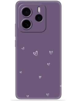 Purple heart design Soft Mobile Cover for Xiaomi Redmi Note 14 (5G)