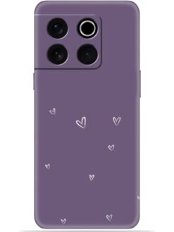 Purple heart design Soft Mobile Cover for Oneplus 10T (5G)