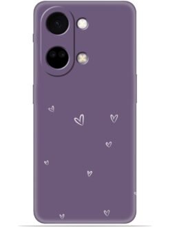 Purple heart design Soft Mobile Cover for Oneplus Nord 3 (5G)