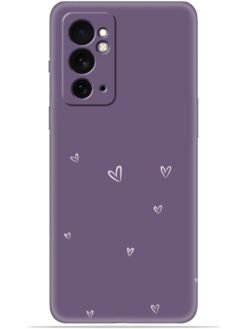 Purple heart design Soft Mobile Cover for Oneplus 9RT (5G)