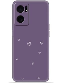 Purple heart design Soft Mobile Cover for Oneplus Nord Ce 2 (5G)