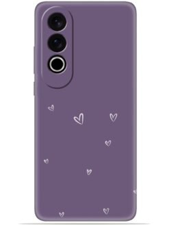 Purple heart design Soft Mobile Cover for Oneplus Nord Ce 4 (5G)