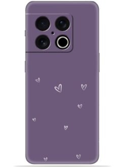 Purple heart design Soft Mobile Cover for Oneplus 10 Pro (5G)