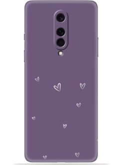 Purple heart design Soft Mobile Cover for Oneplus 8