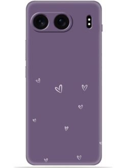 Purple heart design Soft Mobile Cover for Oneplus Nord 4 (5G)