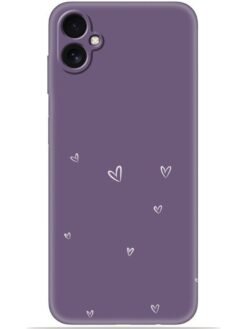 Purple heart design Soft Mobile Cover for Samsung Galaxy F04
