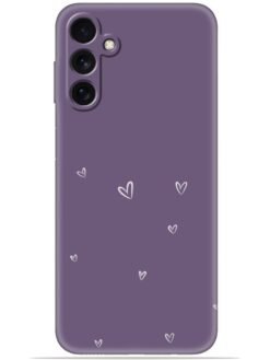 Purple heart design Soft Mobile Cover for Samsung Galaxy M14 (5G)