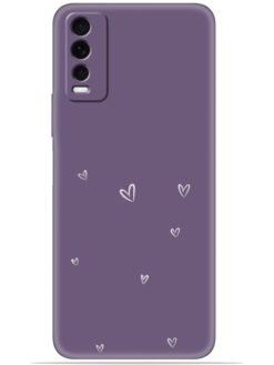 Purple heart design Soft Mobile Cover for Vivo Y20/Y20i/Y20s/Y20A/Y20G/Y20T