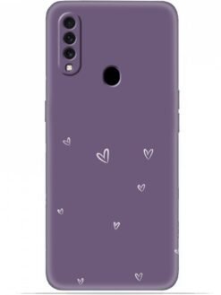Purple heart design Soft Silicone Mobile Case for Oppo A31