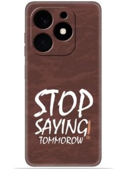Stop saying logo Soft Mobile Cover for Tecno Spark 20/20C