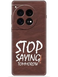 Stop saying logo Soft Mobile Cover for Oneplus 12 (5G)