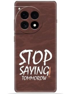 Stop saying logo Soft Mobile Cover for Oneplus 12R (5G)